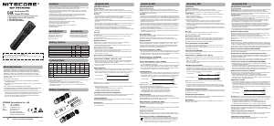 説明書 Nitecore E4K 懐中電灯