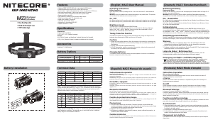 Manuale Nitecore HA23 Torcia