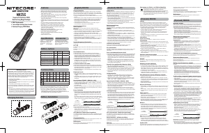 Руководство Nitecore MH25S Фонарь