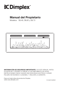 Manual de uso Dimplex SIL72 Chimenea electrica