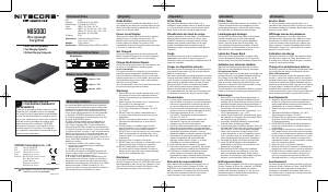 Manuale Nitecore NB5000 Caricatore portatile