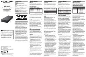 Mode d’emploi Nitecore NB20000 Chargeur portable