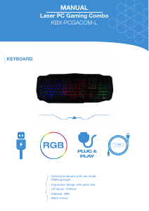 Manual Laser KBX-PCGACOM-L Keyboard