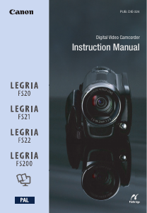 Manual Canon LEGRIA FS200 Camcorder