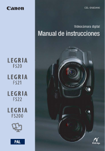 Manual de uso Canon LEGRIA FS200 Videocámara