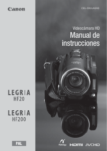 Manual de uso Canon LEGRIA HF 20 Videocámara
