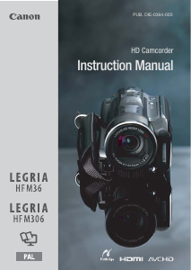 Manual Canon LEGRIA HF M306 Camcorder