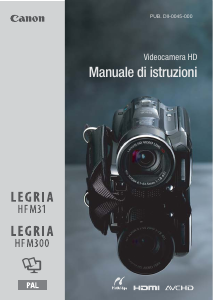 Manuale Canon LEGRIA HF M31 Videocamera