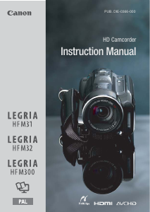 Manual Canon LEGRIA HF M32 Camcorder
