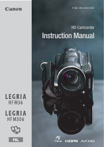 Manual Canon LEGRIA HF M36 Camcorder