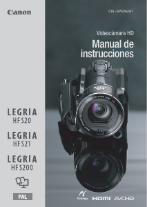 Manual de uso Canon LEGRIA HF S21 Videocámara