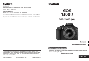 Manual Canon EOS 1300D Digital Camera