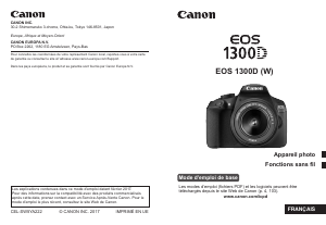 Mode d’emploi Canon EOS 1300D Appareil photo numérique