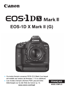Mode d’emploi Canon EOS 1D X Mark II Appareil photo numérique