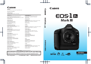 Manual de uso Canon EOS 1DS Mark III Cámara digital