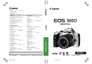 Manual de uso Canon EOS 300D Cámara digital