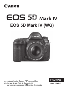 Mode d’emploi Canon EOS 5D Mark IV Appareil photo numérique