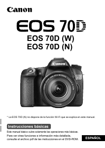 Manual de uso Canon EOS 70D Cámara digital