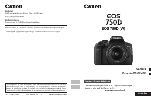 Manual de uso Canon EOS 750D Cámara digital