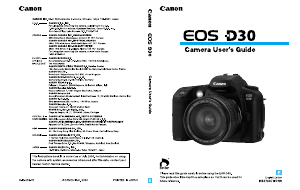 Manual Canon EOS D30 Digital Camera