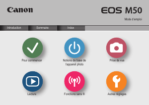 Mode d’emploi Canon EOS M50 Appareil photo numérique