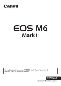 Mode d’emploi Canon EOS M6 Mark II Appareil photo numérique