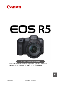 Mode d’emploi Canon EOS R5 Appareil photo numérique