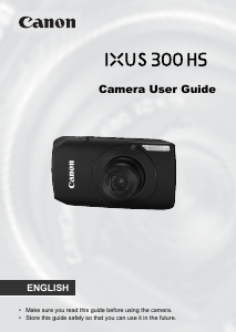 Manual Canon IXUS 300 HS Digital Camera