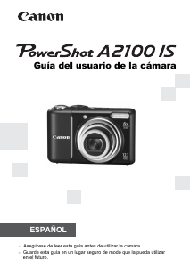 Manual de uso Canon PowerShot A2100 IS Cámara digital