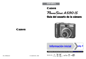 Manual de uso Canon PowerShot A590 IS Cámara digital