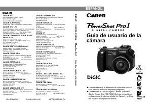 Manual de uso Canon PowerShot Pro1 Cámara digital