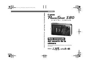Manual de uso Canon PowerShot S80 Cámara digital