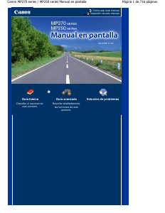 Manual de uso Canon Pixma MP250 Impresora multifunción