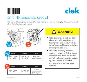 Handleiding Clek Fllo (2017) Autostoeltje