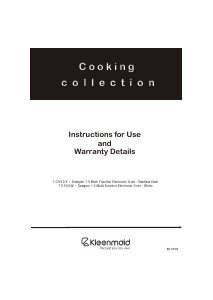 Manual Kleenmaid TO551W Oven