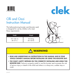 Manual Clek Olli Car Seat