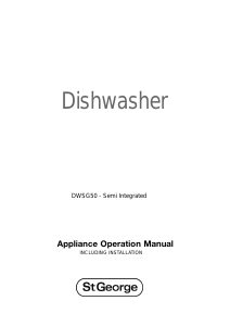 Manual St George DWSG50 Dishwasher