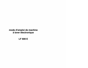 Mode d’emploi BSK LF600E Lave-linge