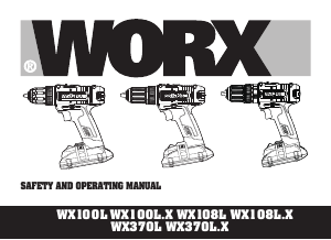 Mode d’emploi Worx WX370L Perceuse visseuse