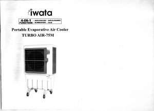 Manual Iwata TURBO AIR 75M Fan