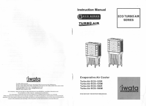 Manual Iwata TURBO AIR ECO-125M Fan