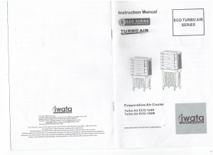Manual Iwata TURBO AIR ECO-180M Fan