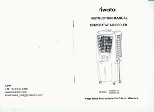 Manual Iwata TURBO G6 Fan