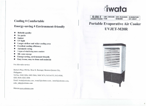 Handleiding Iwata UVJET-M20R Ventilator