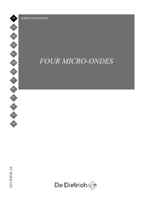 Руководство De Dietrich DKE7335BB Микроволновая печь
