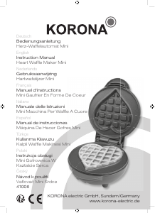 Kullanım kılavuzu Korona 41006 Waffle makinesi