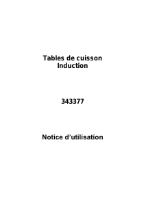 Mode d’emploi Brico Depot 343377 Table de cuisson