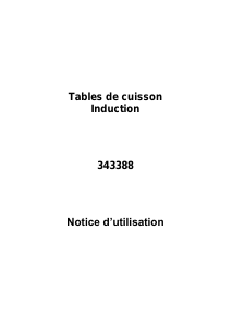 Mode d’emploi Brico Depot 343388 Table de cuisson