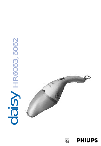 Manual Philips HR6062 Daisy Handheld Vacuum