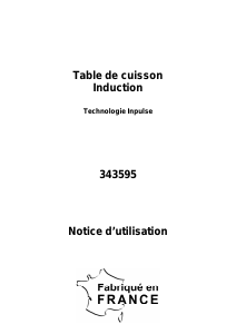 Mode d’emploi Brico Depot 343595 Table de cuisson